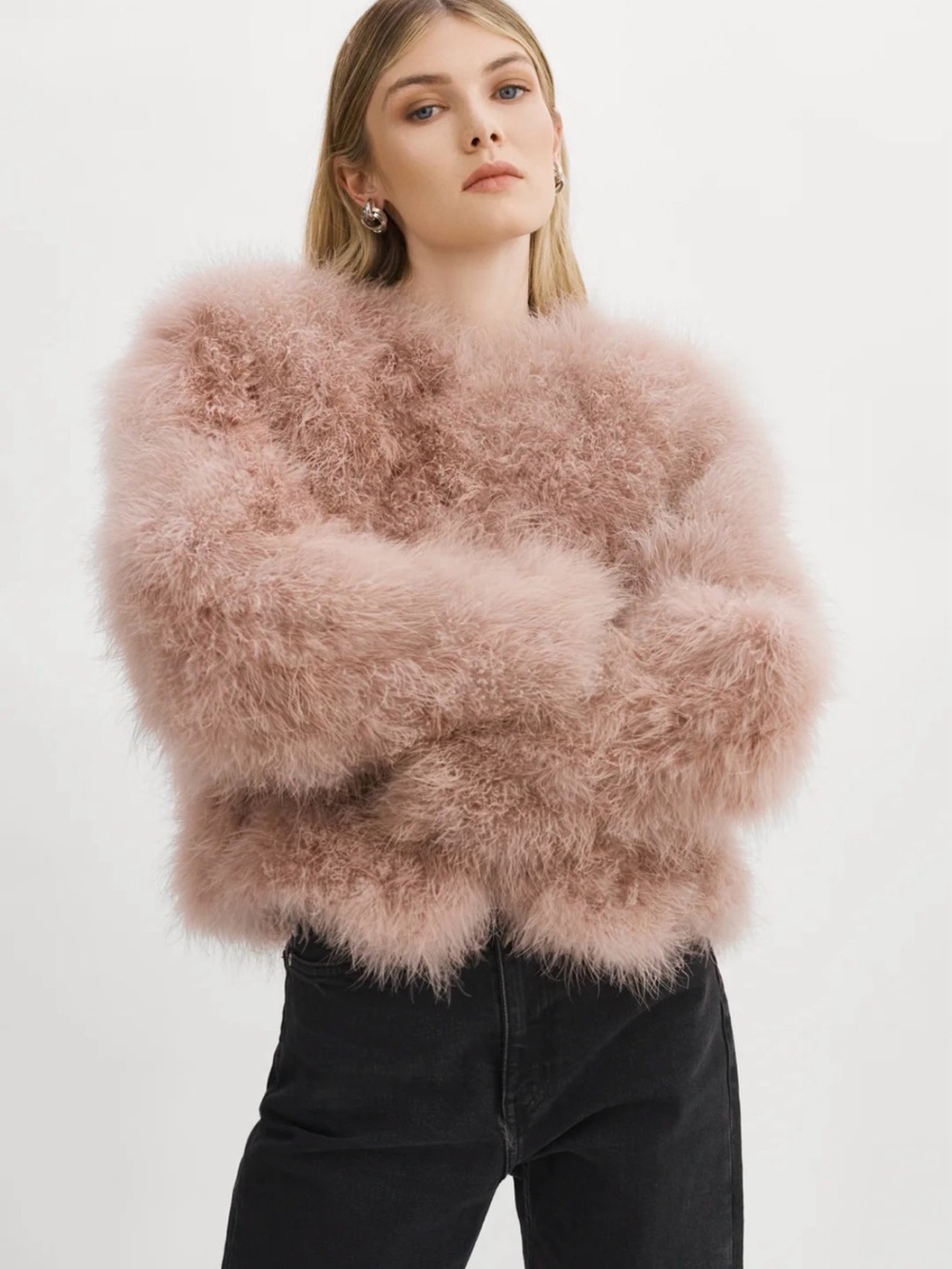 Lamarque Dusty Rose Teddy Jacket